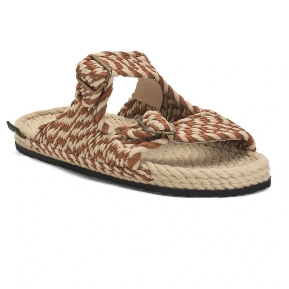 Nomadic State of Mind Romano Rope Sandals‎ Camel Cream Vegan Slides Womens 9 NEW